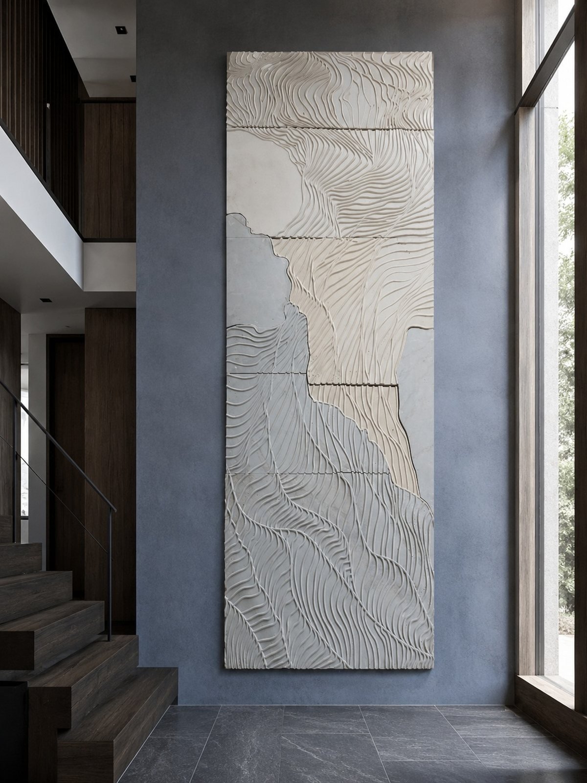 Contour flow &mdash; white marble