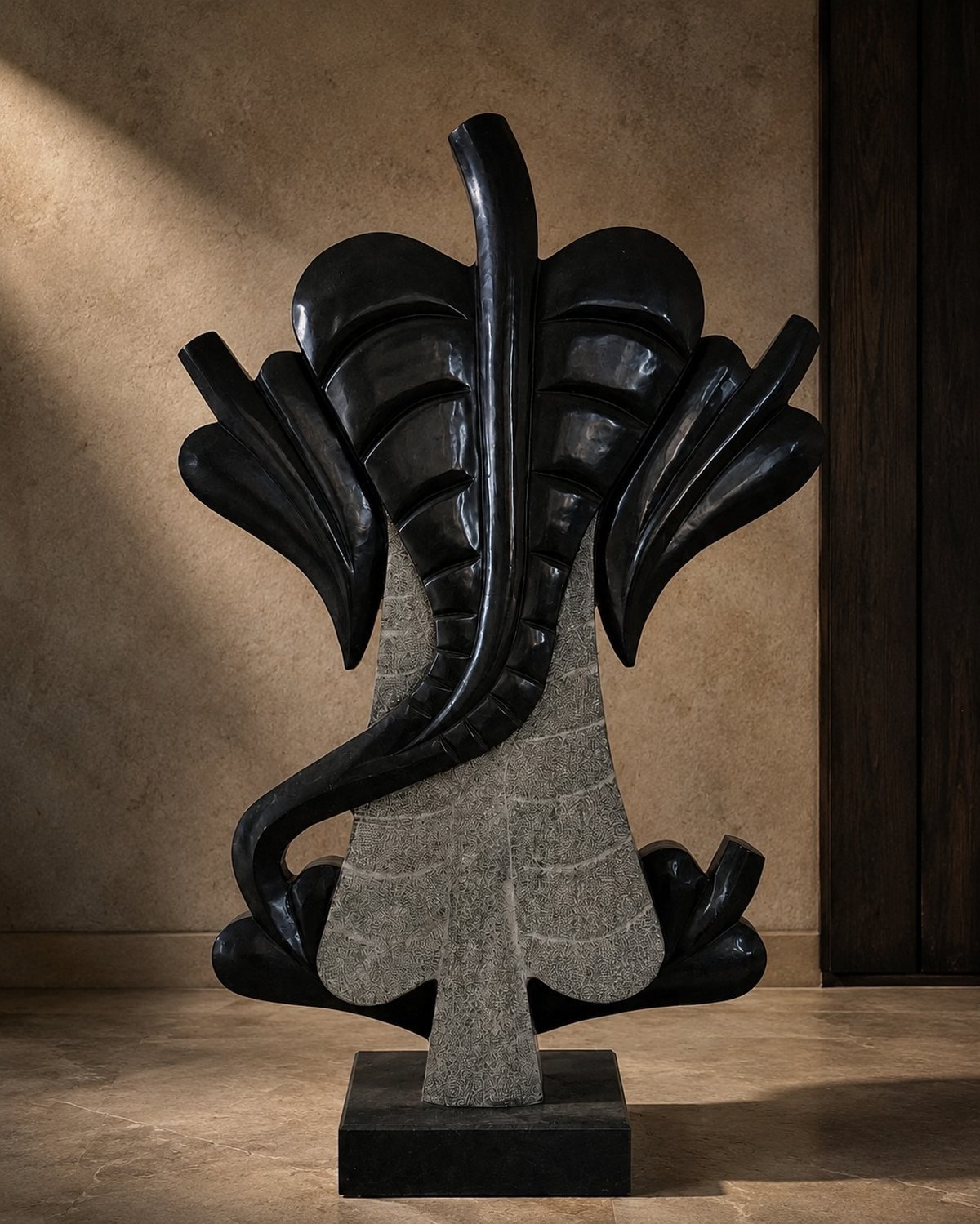 Ganesha — carved in black granite