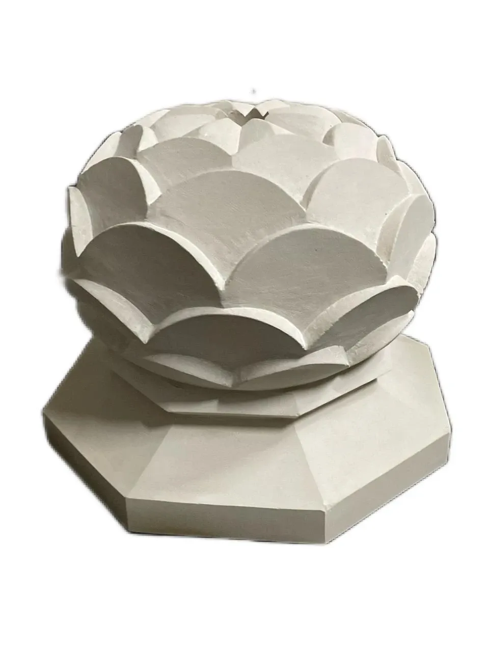Parasol base, lotus bowl — Sandstone
